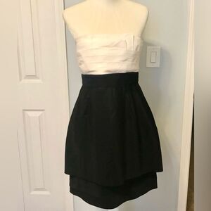 BCBG Maxazria black and white mini dress